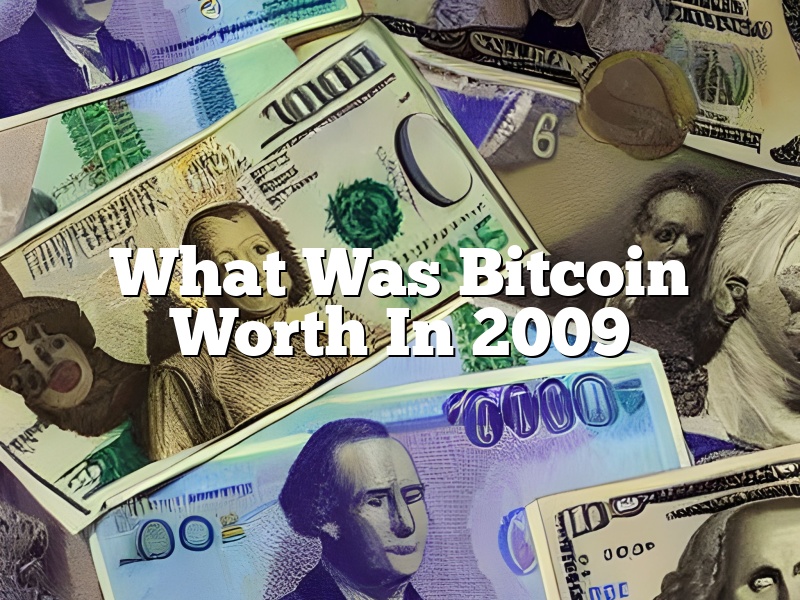 What Was Bitcoin Worth In 2009