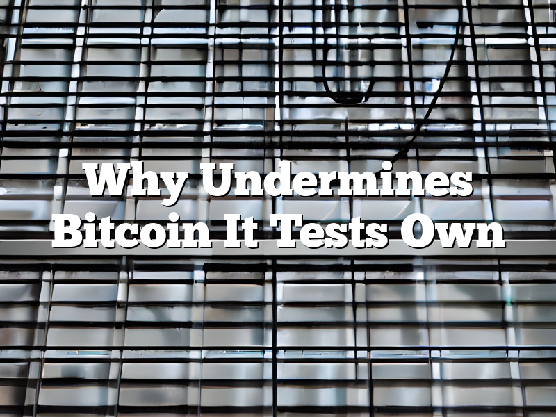 Why Undermines Bitcoin It Tests Own