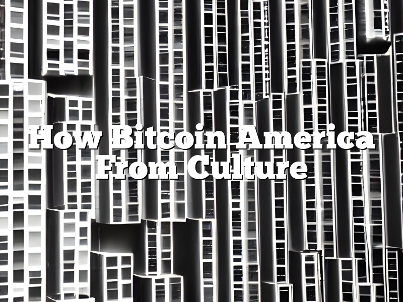 How Bitcoin America From Culture