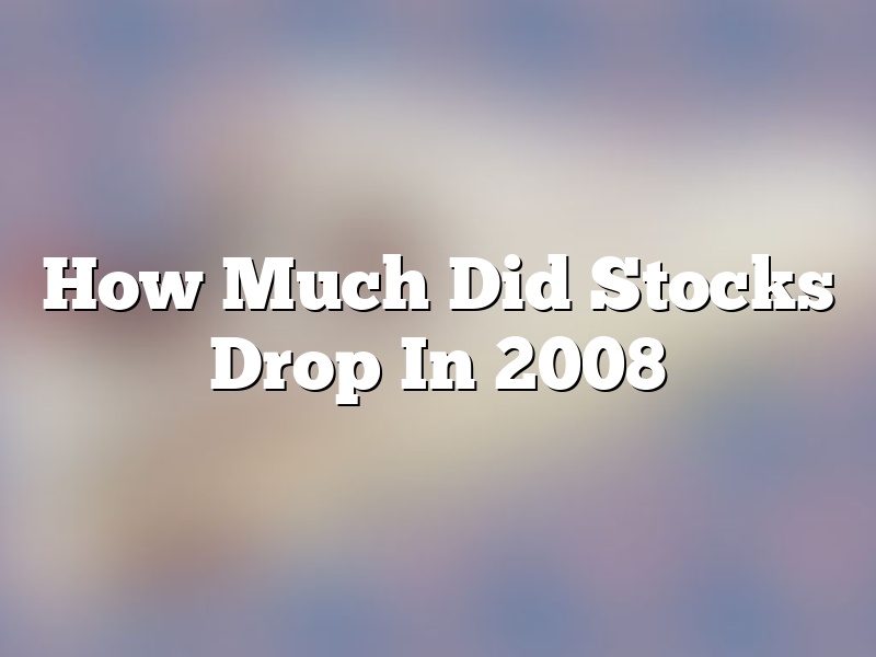 How Much Did Stocks Drop In 2008