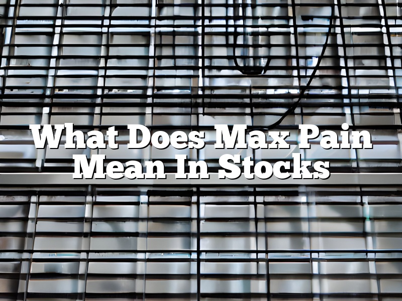 What Does Max Pain Mean In Stocks