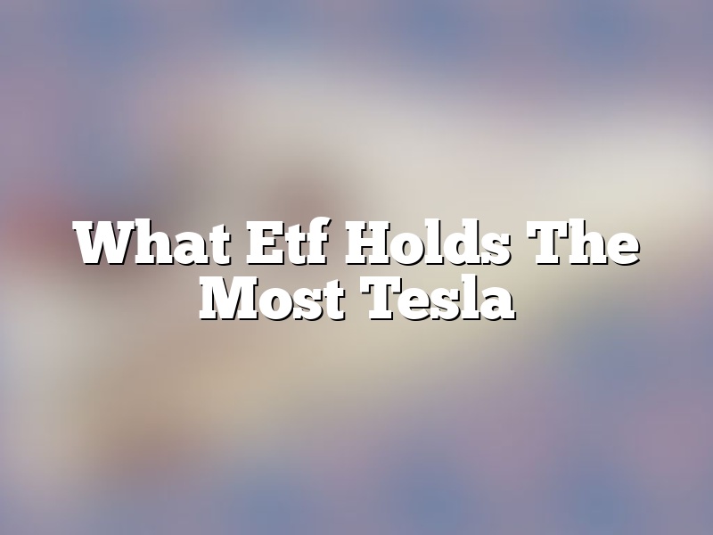 What Etf Holds The Most Tesla