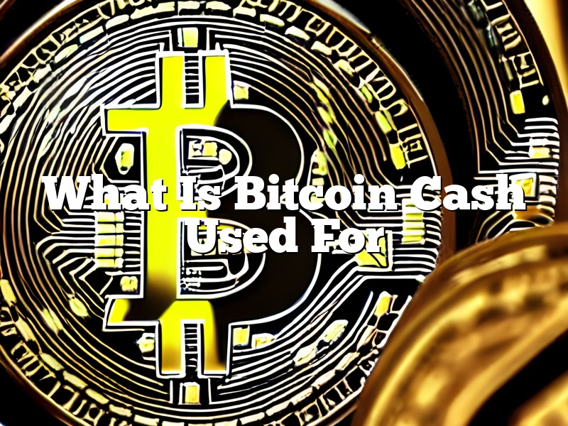 What Is Bitcoin Cash Used For
