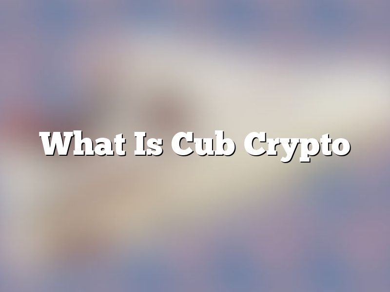 What Is Cub Crypto