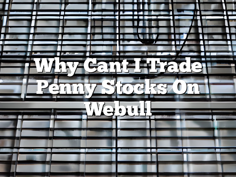 Why Cant I Trade Penny Stocks On Webull
