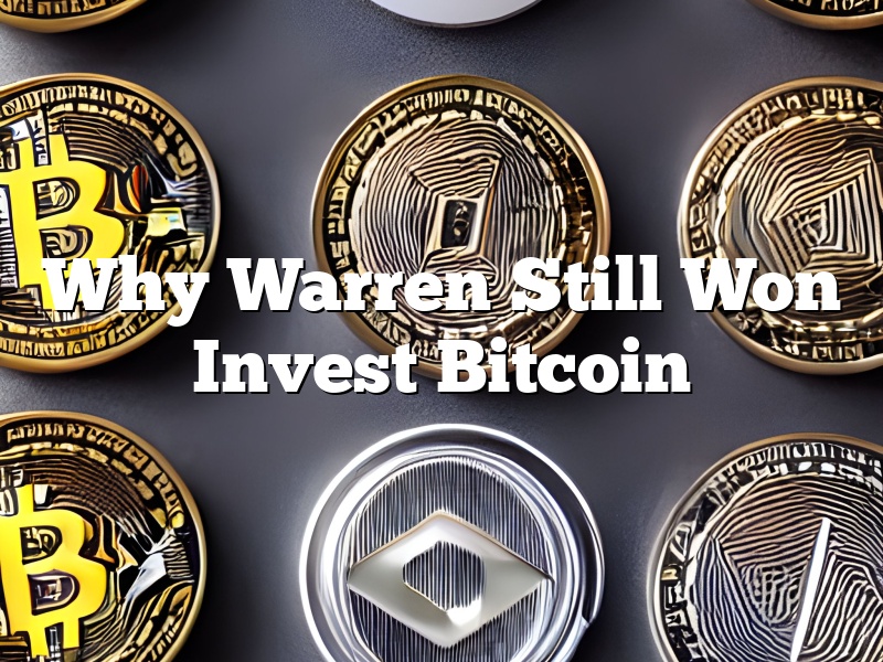 Why Warren Still Won Invest Bitcoin