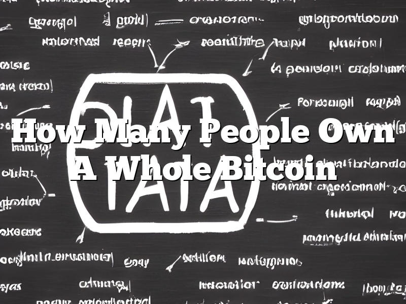 How Many People Own A Whole Bitcoin