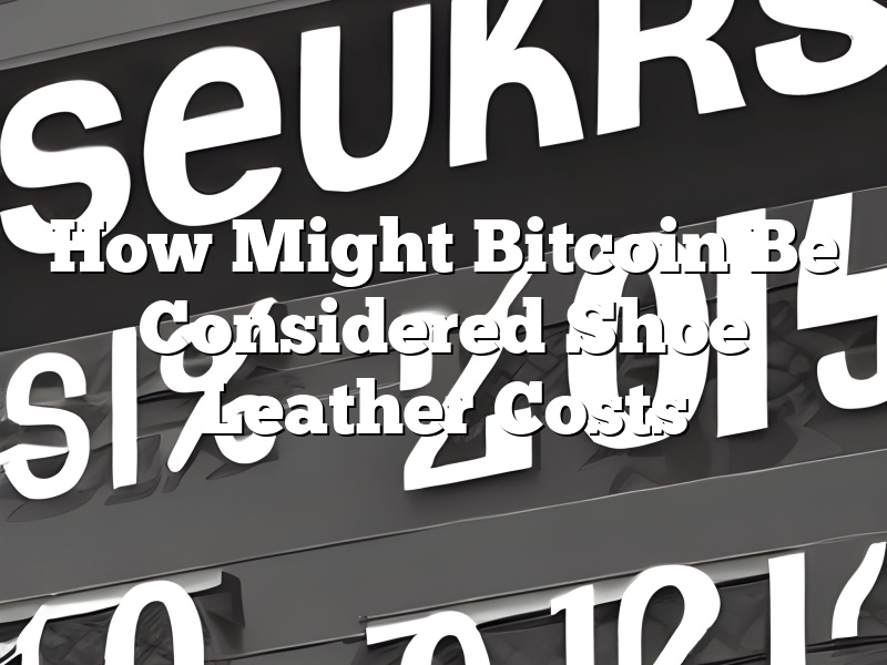 How Might Bitcoin Be Considered Shoe Leather Costs