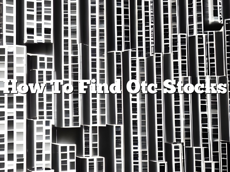 How To Find Otc Stocks