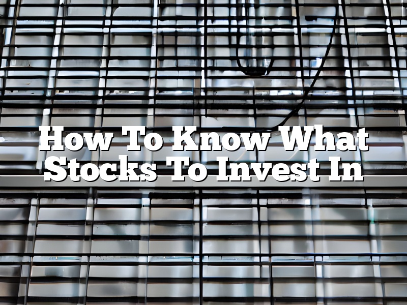 How To Know What Stocks To Invest In