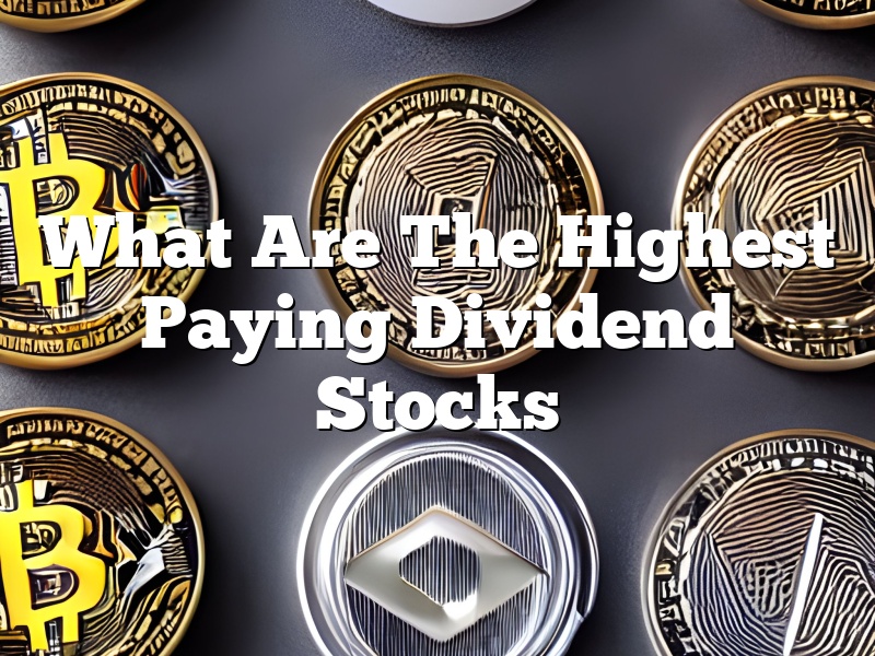 What Are The Highest Paying Dividend Stocks