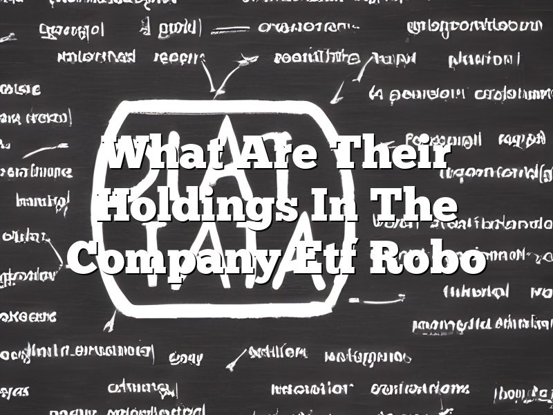 What Are Their Holdings In The Company Etf Robo