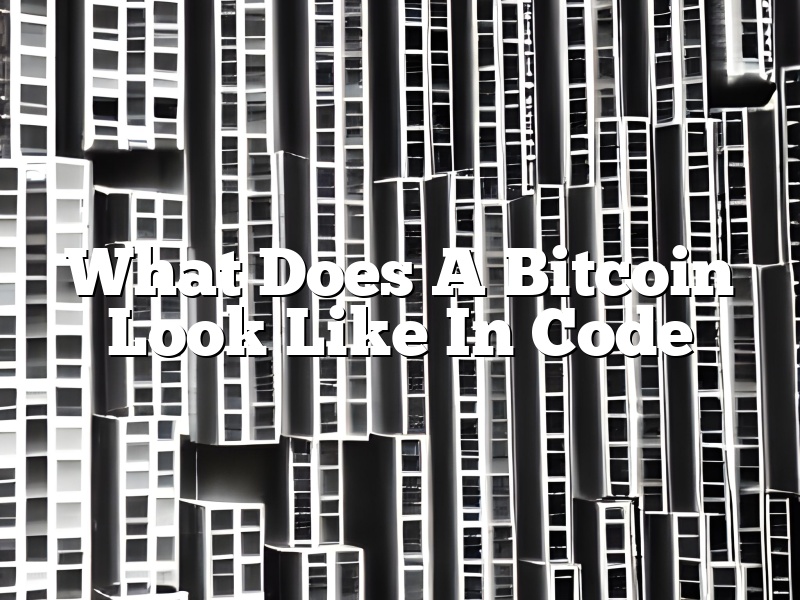 What Does A Bitcoin Look Like In Code