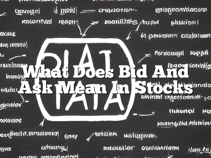 What Does Bid And Ask Mean In Stocks