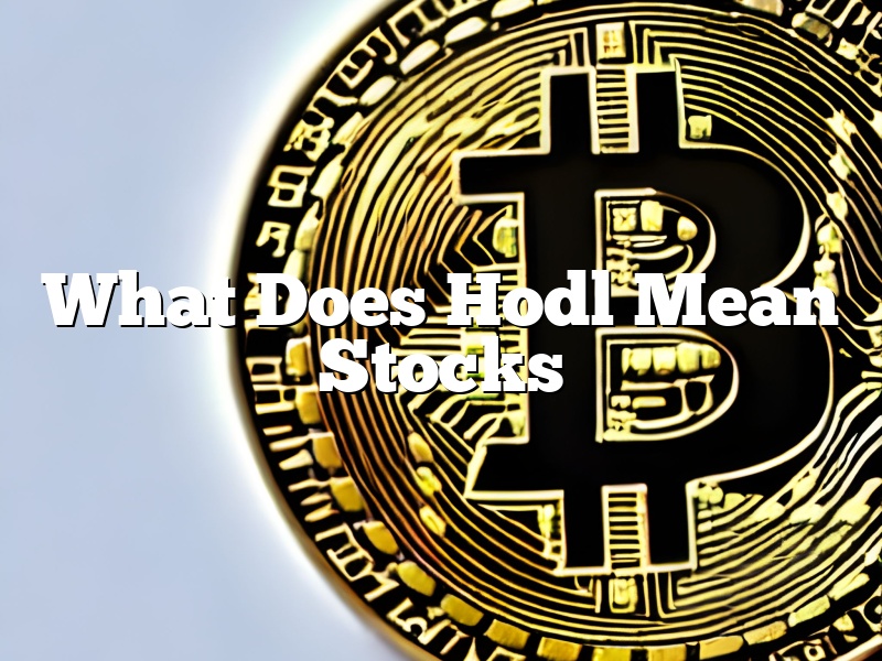 What Does Hodl Mean Stocks
