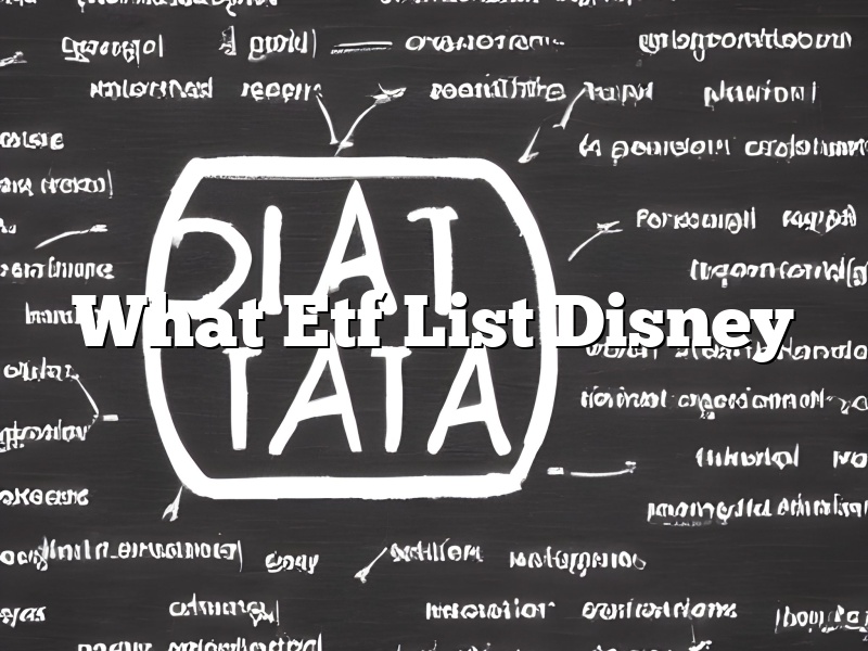 What Etf List Disney
