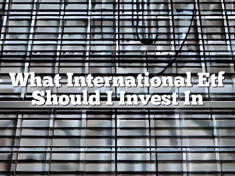 What International Etf Should I Invest In