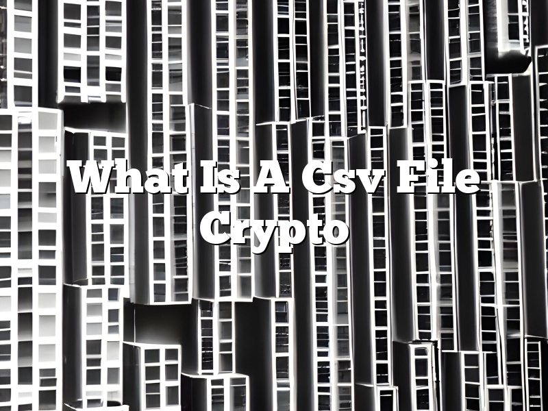 What Is A Csv File Crypto