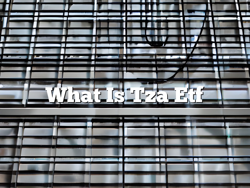 What Is Tza Etf