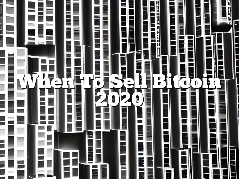 When To Sell Bitcoin 2020