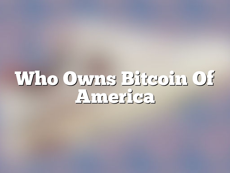 Who Owns Bitcoin Of America