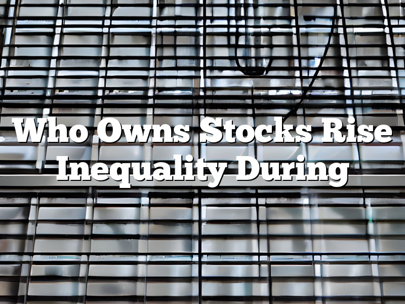 Who Owns Stocks Rise Inequality During