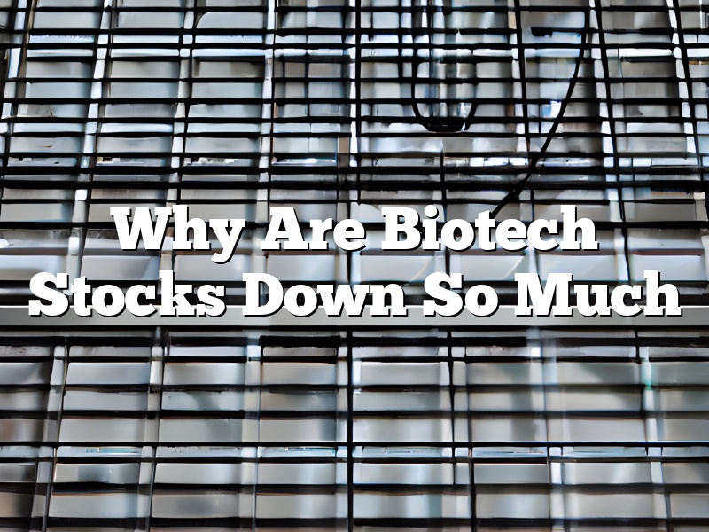 Why Are Biotech Stocks Down So Much
