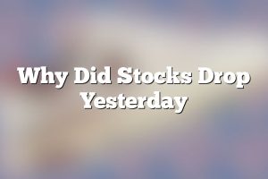 Why Did Stocks Drop Yesterday