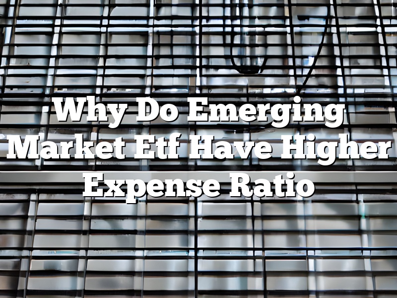 Why Do Emerging Market Etf Have Higher Expense Ratio