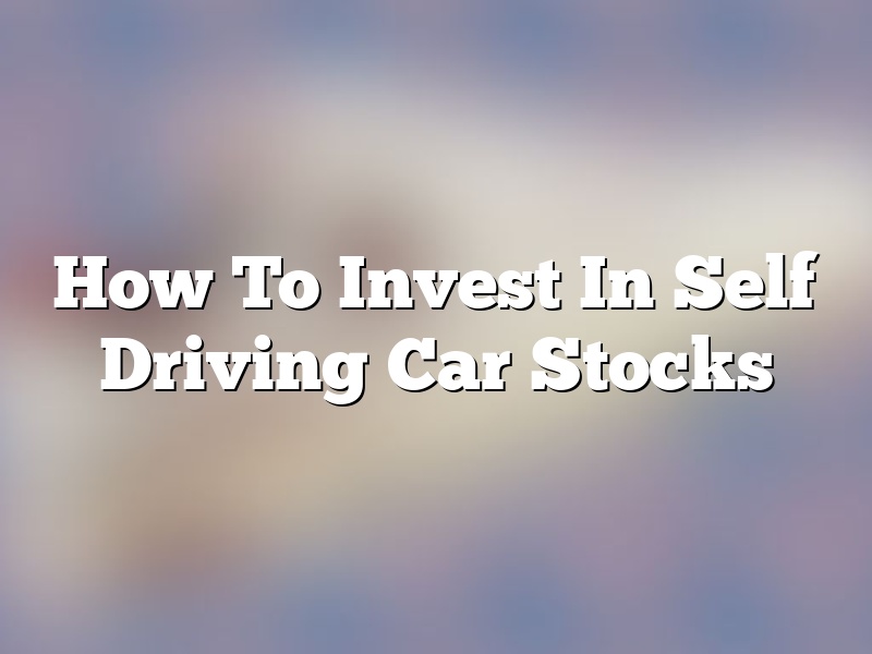 How To Invest In Self Driving Car Stocks