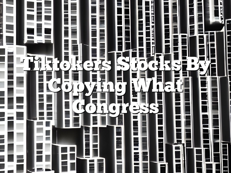 Tiktokers Stocks By Copying What Congress