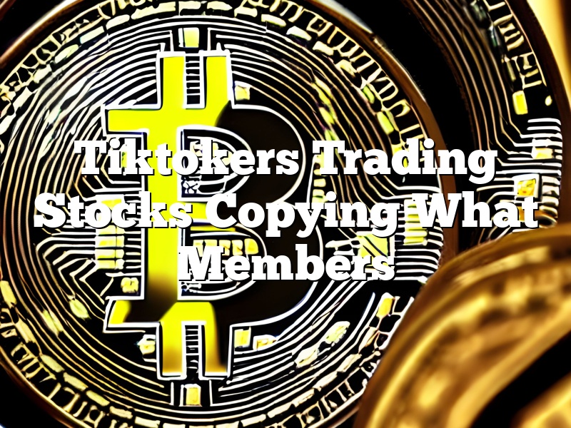 Tiktokers Trading Stocks Copying What Members