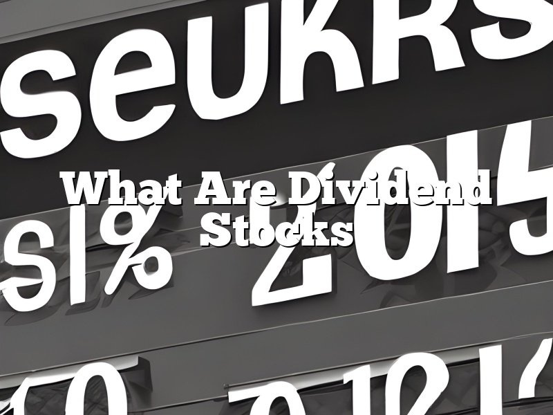 What Are Dividend Stocks
