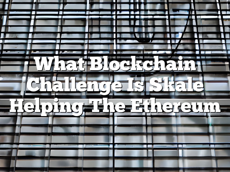 What Blockchain Challenge Is Skale Helping The Ethereum