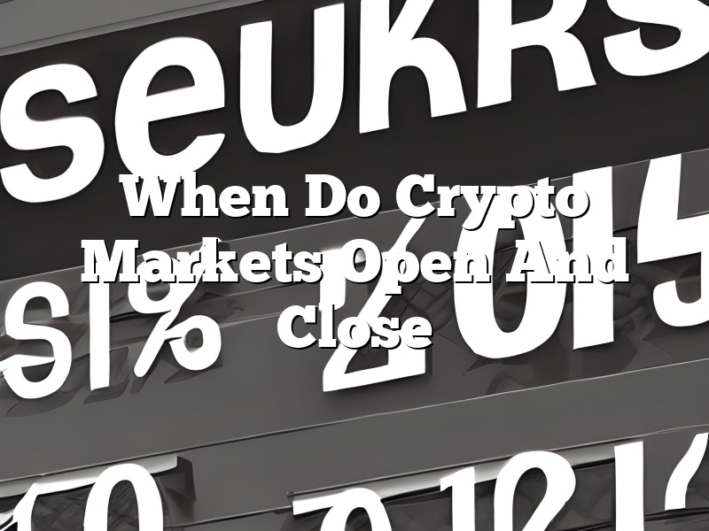 When Do Crypto Markets Open And Close