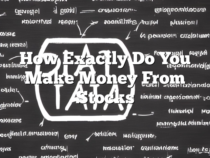 How Exactly Do You Make Money From Stocks
