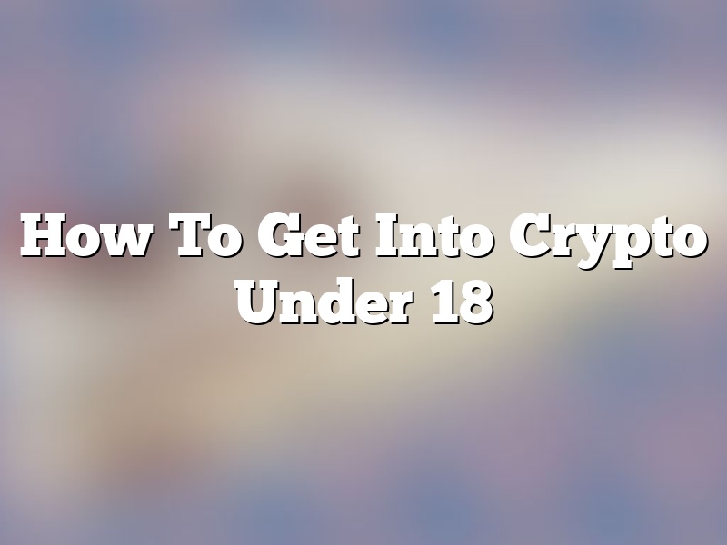 How To Get Into Crypto Under 18