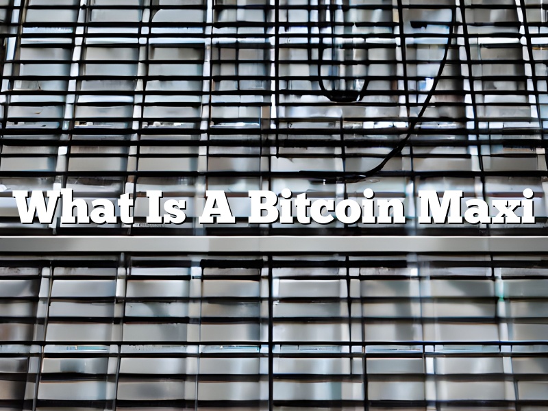 What Is A Bitcoin Maxi