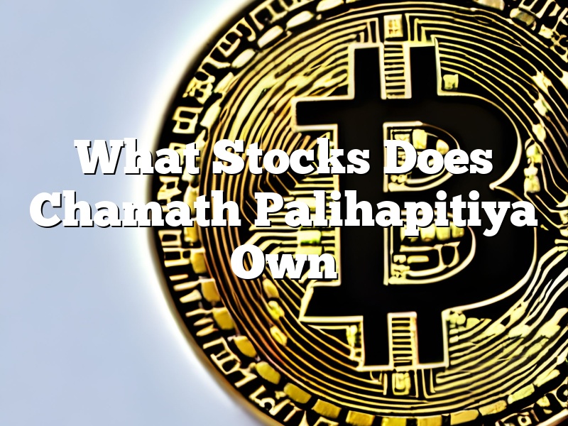 What Stocks Does Chamath Palihapitiya Own