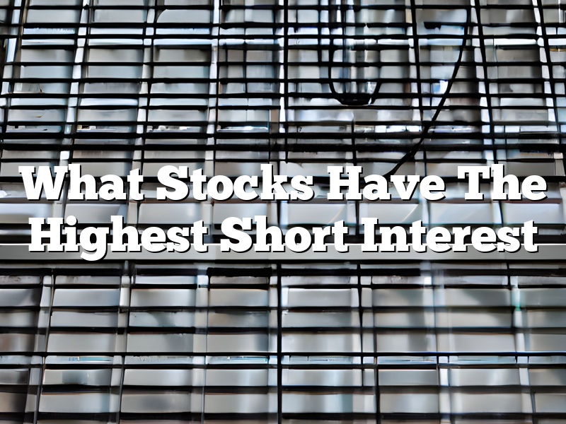 What Stocks Have The Highest Short Interest